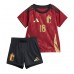 Camisa de Futebol Bélgica Orel Mangala #18 Equipamento Principal Infantil Europeu 2024 Manga Curta (+ Calças curtas)